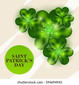 Vector illustration of a Banner for Happy Saint Patrick's Day.