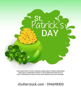 Vector illustration of a Banner for Happy Saint Patrick's Day.