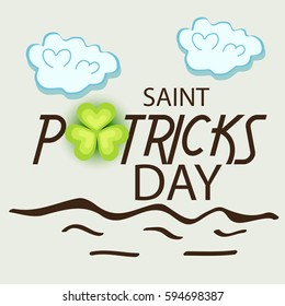 Vector illustration of a Banner for Happy Saint Patrick's Day.