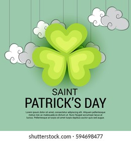 Vector illustration of a Banner for Happy Saint Patrick's Day.