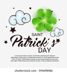 Vector illustration of a Banner for Happy Saint Patrick's Day.