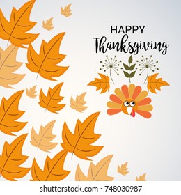 Vector illustration of a Banner for Happy Thanksgiving Day Celebration.