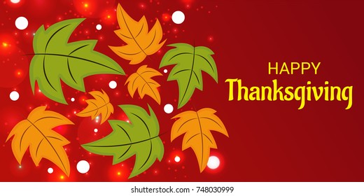 Vector illustration of a Banner for Happy Thanksgiving Day Celebration.