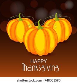 Vector illustration of a Banner for Happy Thanksgiving Day Celebration.
