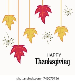 Vector illustration of a Banner for Happy Thanksgiving Day Celebration.