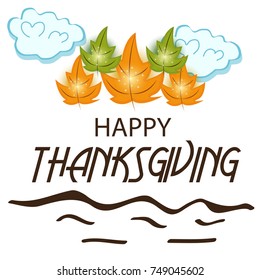Vector illustration of a Banner for Happy Thanksgiving Day Celebration.