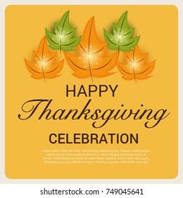 Vector illustration of a Banner for Happy Thanksgiving Day Celebration.