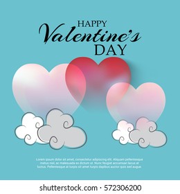 Vector illustration of a Banner For Happy Valentine's Day.