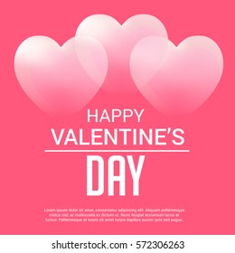 Vector illustration of a Banner For Happy Valentine's Day.