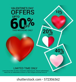 Vector illustration of a Banner For Happy Valentine's Day.