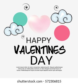 Vector illustration of a Banner For Happy Valentine's Day.
