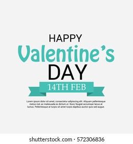 Vector illustration of a Banner For Happy Valentine's Day.