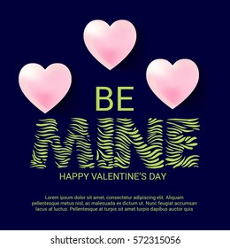 Vector illustration of a Banner For Happy Valentine's day.