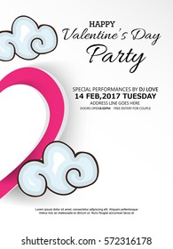 Vector illustration of a Banner For Happy Valentine's day.