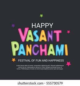 Vector illustration of a Banner For Happy Vasant Panchami celebration.