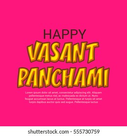 Vector illustration of a Banner For Happy Vasant Panchami celebration.