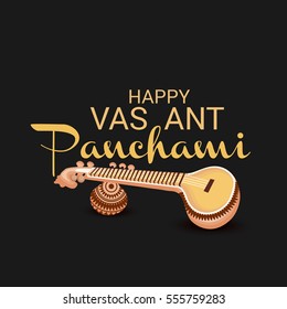 Vector illustration of a Banner For Happy Vasant Panchami celebration.