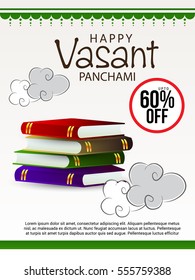 Vector illustration of a Banner For Happy Vasant Panchami celebration.