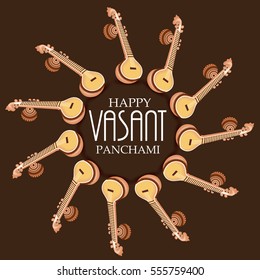Vector illustration of a Banner For Happy Vasant Panchami celebration.