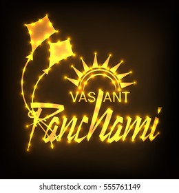 Vector illustration of a Banner For Happy Vasant Panchami celebration.