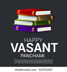 Vector illustration of a Banner For Happy Vasant Panchami celebration.