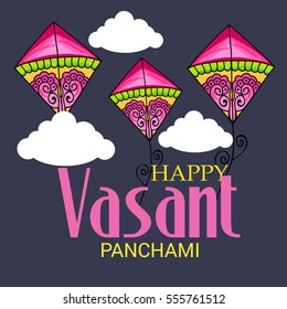 Vector illustration of a Banner For Happy Vasant Panchami celebration.