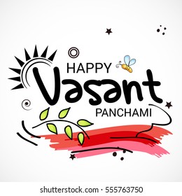 Vector illustration of a Banner For Happy Vasant Panchami celebration.