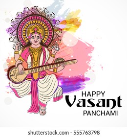 Vector illustration of a Banner For Happy Vasant Panchami celebration.
