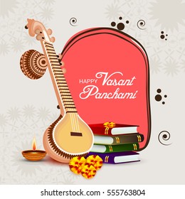 Vector illustration of a Banner For Happy Vasant Panchami celebration.