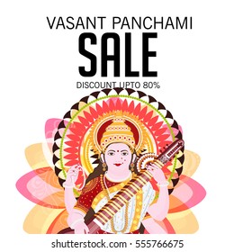 Vector illustration of a Banner For Happy Vasant Panchami celebration.