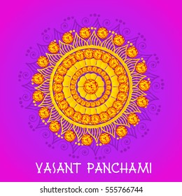 Vector illustration of a Banner For Happy Vasant Panchami celebration.