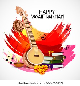 Vector illustration of a Banner For Happy Vasant Panchami celebration.