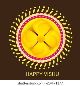 Vector illustration of a Banner for Happy Vishu.