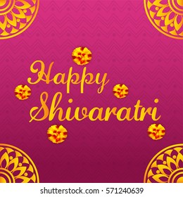 Vector illustration of a Banner for Hindu festival of Happy Maha Shivaratri.