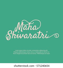 Vector illustration of a Banner for Hindu festival of Happy Maha Shivaratri.