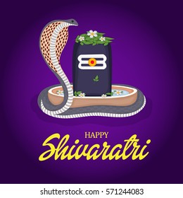 Vector illustration of a Banner for Hindu festival of Happy Maha Shivaratri.