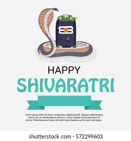 Vector illustration of a Banner For Hindu festival of Happy Maha Shivaratri.