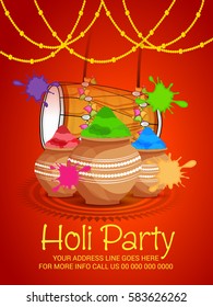 Vector illustration of a Banner For Holi Celebration.