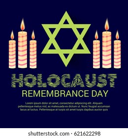 Vector illustration of a Banner for Holocaust Remembrance day.