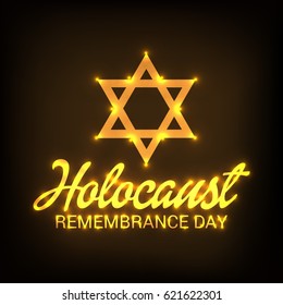 Vector illustration of a Banner for Holocaust Remembrance day.