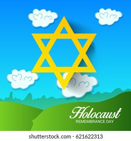 Vector illustration of a Banner for Holocaust Remembrance day.