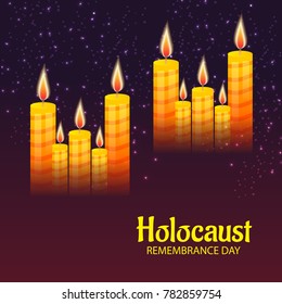 Vector illustration of a Banner for Holocaust Remembrance Day.