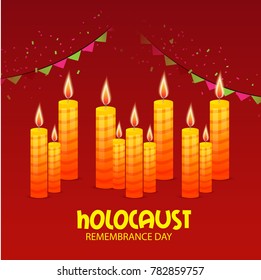 Vector illustration of a Banner for Holocaust Remembrance Day.