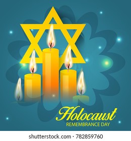 Vector illustration of a Banner for Holocaust Remembrance Day.