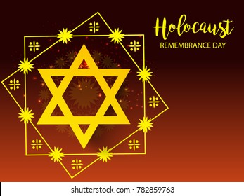Vector illustration of a Banner for Holocaust Remembrance Day.