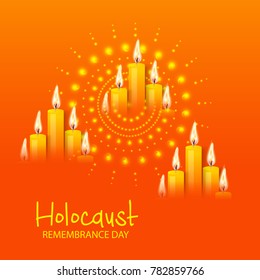 Vector illustration of a Banner for Holocaust Remembrance Day.