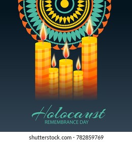 Vector illustration of a Banner for Holocaust Remembrance Day.