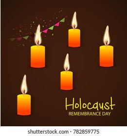 Vector illustration of a Banner for Holocaust Remembrance Day.