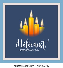 Vector illustration of a Banner for Holocaust Remembrance Day.