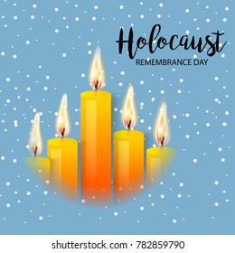 Vector illustration of a Banner for Holocaust Remembrance Day.